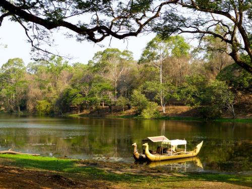 boat, river, Angkor wat, Siem Reap