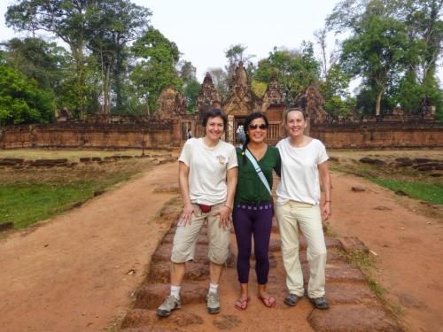 three of us in Angkor wat, Siem Reap