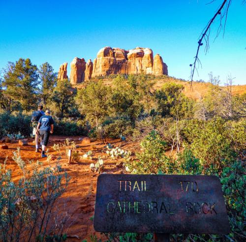 going up to Cathedral Rock  trial 