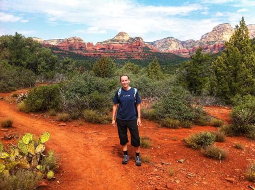walking on a trial in Sedona